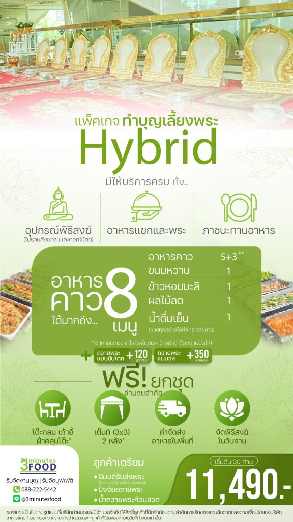 ไฮบริด 12 3minutesfood Catering จากเกษตรอินทรีย์ ร่วมส่งต่อความยั่งยืน